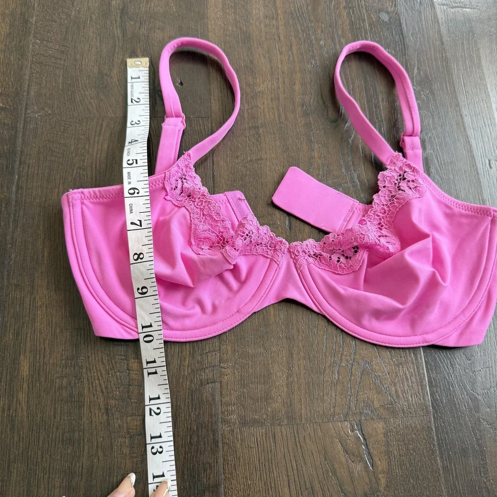 Skims Bra Womens‎ 32DDD Pink Lace Underwire Adjustable Straps Unlined Intimates - Picture 6 of 6